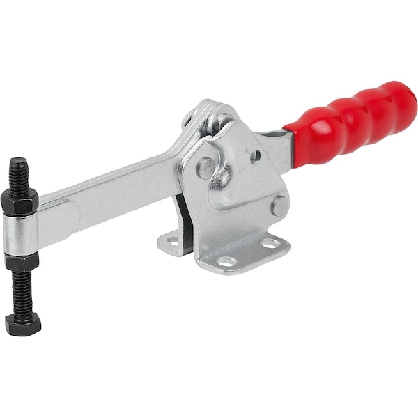 Kipp Toggle Clamp Horizontal Std, Horizontal Foot F1=2400, Full Holding Arm M10X80, Steel Zinc Plated, K1435.02400 - main